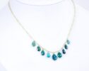 Rare Indicolite Blue Tourmaline Necklace in Gold Filled, One of a Kind