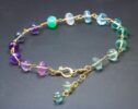 Precious Multi Gemstone Bracelet Wire Wrapped in Gold Filled