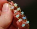 Ethiopian Opal Dangle Earrings, Ethiopian Opal Earrings in Gold