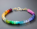 Rainbow Gemstone Bracelet with Precious Stones, Colorful Multi Gemstone Bracelet