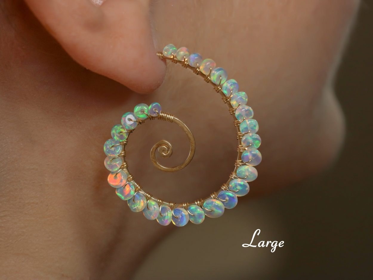 genuine black opal earrings