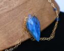 Blue Labradorite Necklace in Gold Filled