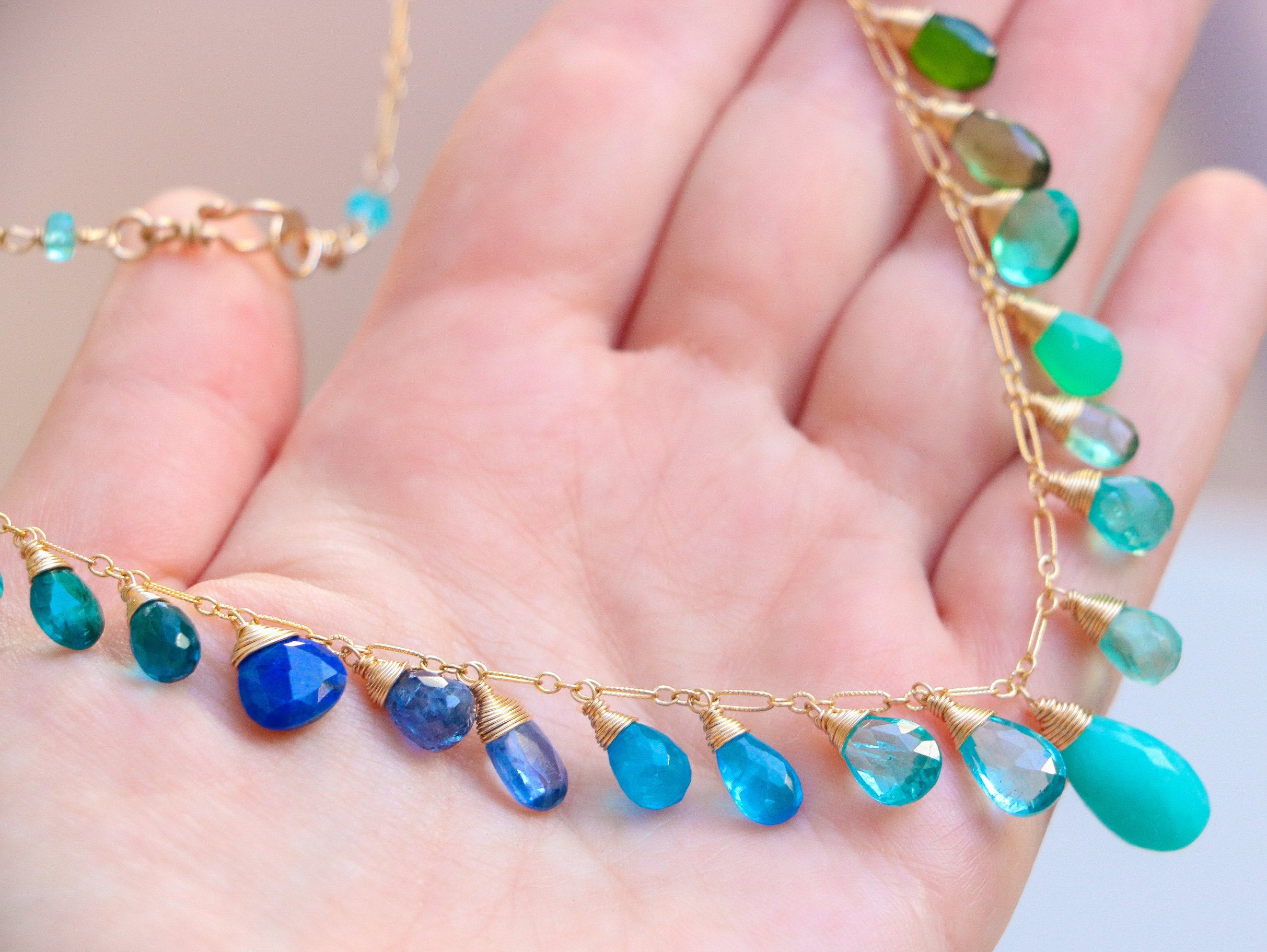 blue green stone jewelry