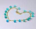 Turquoise and Amazonite Aqua Blue Gemstone Bohemian Bracelet