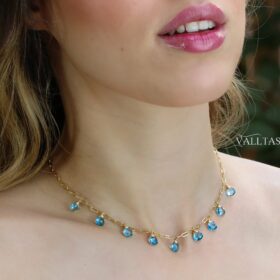 The Starlight Necklace – Swiss Blue Topaz Precious Gemstone Necklace