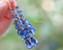 Blue Kyanite Earrings, Blue Long Cluster Gemstone Earrings