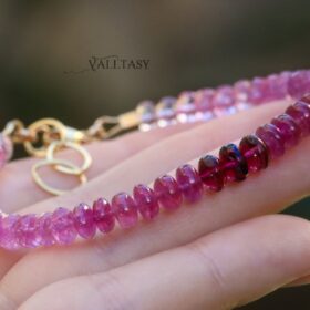 The Raspberry Bracelet – Pink Sapphire and Rhodolite Garnet Bracelet