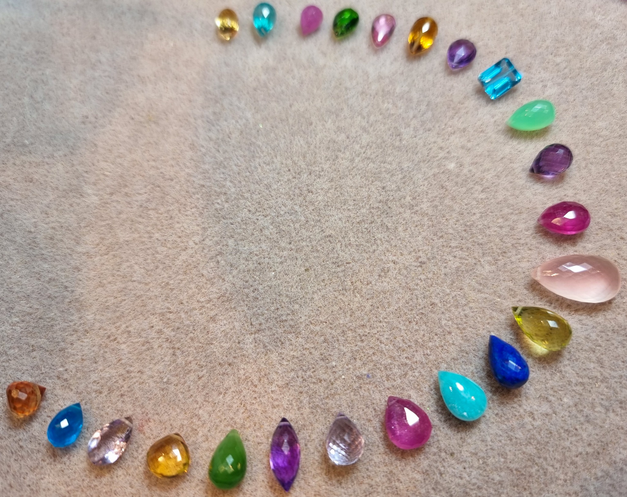 Multi Gemstone Necklace in Gold Filled