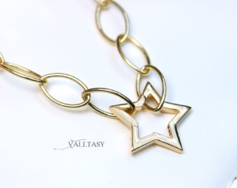 Solid Gold 14K Star Connector